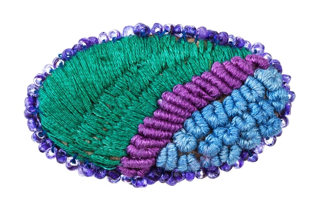 embroidered textile detail